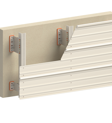 Briklok profiles in horizontal position with spacer profile  Image