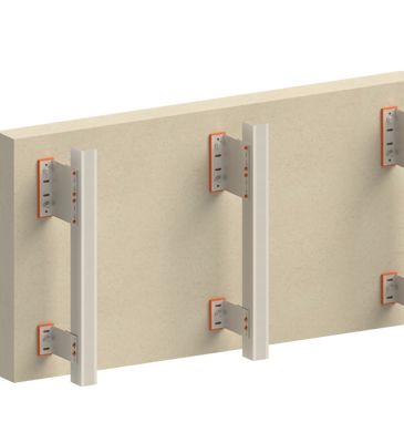 Briklok profiles in horizontal position with spacer profile  Image